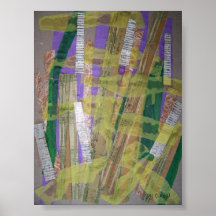 Poster con las ilustraciones abstractas del collag