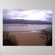 Poster con marea baja de Portmeirion