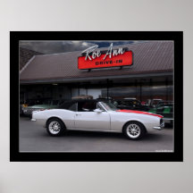 Poster convertible 1967 del autocinema de Chevy Ca