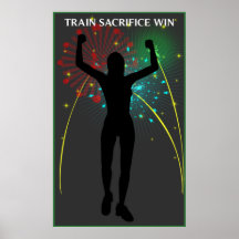 Poster corriente del triunfo del sacrificio del tr