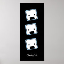 Poster cuadrado de Onigiri