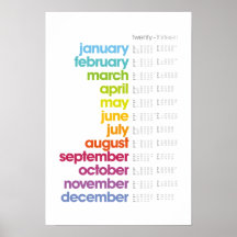 Poster de 2013 calendarios - blanco