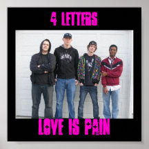 Poster de 4 letras