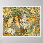Poster de Alfonso Mucha:  Lengua de flores