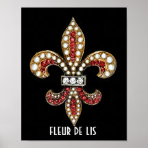 Poster de Brown New Orleans del símbolo de Flor de