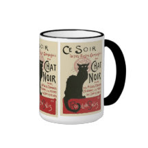 Poster de Ce Soir Le Chat Noir del vintage Taza