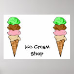 Poster de CreamShop del hielo posters