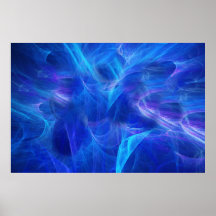 Poster de destello azul 48x32 "
