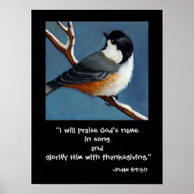 POSTER DE DIOS DE CHICKADEE/PRAISE