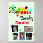 Poster de encargo de la foto del cumpleaños