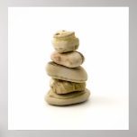 Poster de equilibrio del arte del zen de la roca