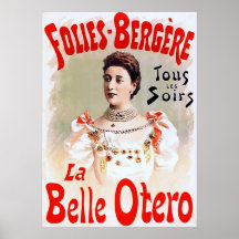 Poster de Folies-Bergére del vintage del ~ de Oter