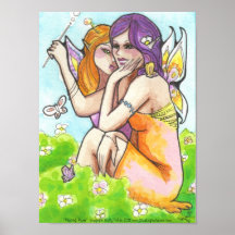 Poster de hadas del arte de la fantasía de las her