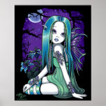 Poster de hadas del arte de Lilly de la luna gótic