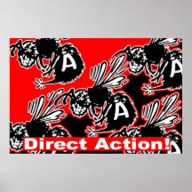 poster de la abeja de la acción directa