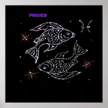 Poster de la astrología de Piscis