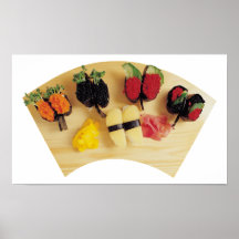 Poster de la bandeja del sushi