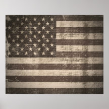 Poster de la bandera americana del vintage