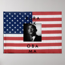 Poster de la bandera de Barack Obama