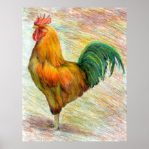 Poster de la bella arte del gallo