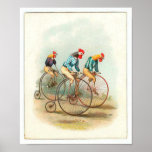 Poster de la bicicleta del vintage, gallos de Penn