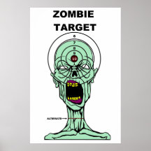 Poster de la blanco de los cazadores del zombi