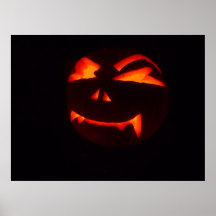 Poster de la calabaza de la linterna de Halloween 