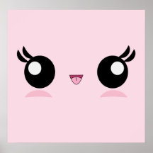Poster de la cara del bebé de Kawaii