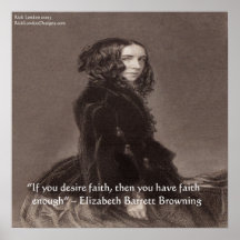 Poster de la cita de la fe de Elizabeth Barrett Br