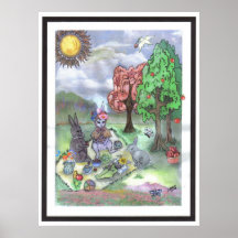 Poster de la comida campestre del otoño