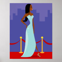 Poster de la diva de la pista (afroamericano)