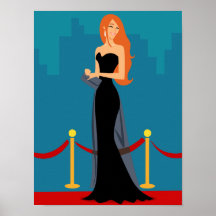 Poster de la diva de la pista (caucásico)