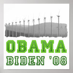Poster de la energía eólica de Obama Biden
