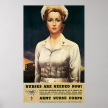 Poster de la enfermera del vintage WW II