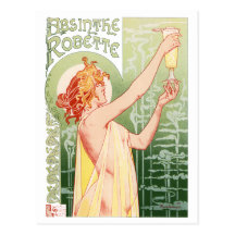 Poster de la época de la belleza del Nouveua-Estil Tarjetas Postales