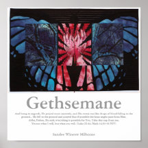 Poster de la escritura de Gethsemane