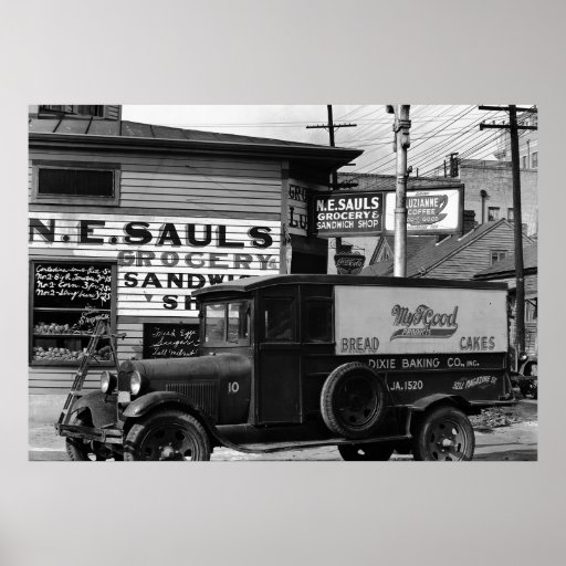 Poster de la esquina de calle de New Orleans