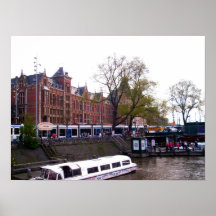 Poster de la estación de tren de Amsterdam Centraa