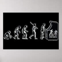 Poster de la evolución del videojugador - arcada d