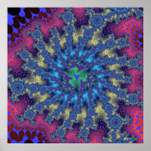 Poster de la explosión del fractal de Seafoam