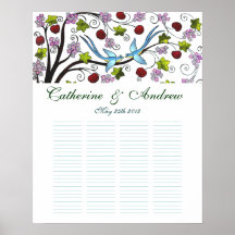 Poster de la firma de la huésped de los Lovebirds 