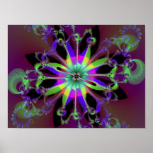Poster de la flor de los fractales