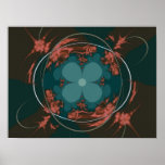Poster de la flor del fractal