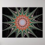 Poster de la flor del fractal
