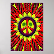 POSTER DE LA FLOR DEL SIGNO DE LA PAZ