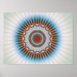 Poster de la flor que brilla intensamente