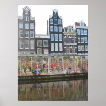Poster de la foto de Amsterdam del mercado de la f