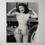 Poster de la foto del chica del músculo del circo 