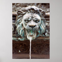 Poster de la fuente de agua del león