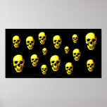 Poster de la impresión del arte pop de los cráneos